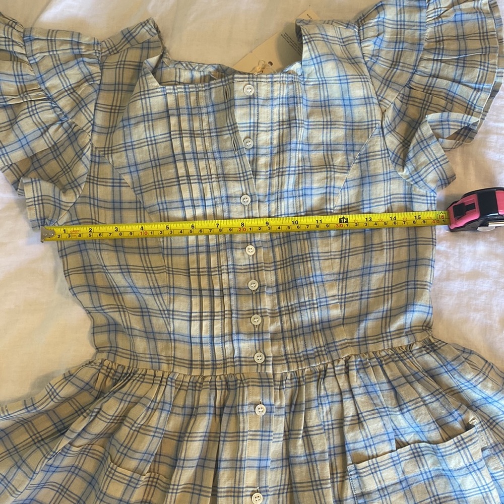Doen - Marfa dress - blue Meadowlark plaid - size XS - BNWT - Picture 8 of 8